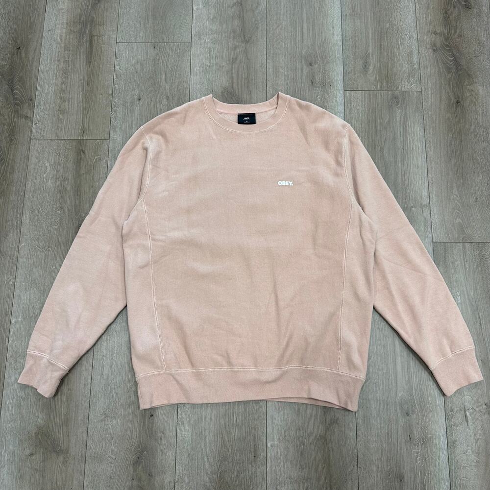 Obey Power & Equality Pink Sweater Crewneck Size XL B13